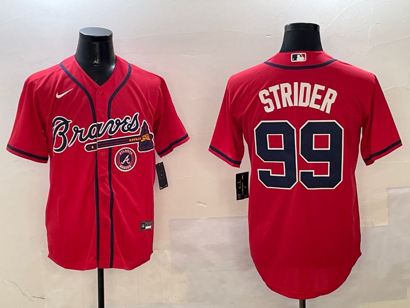 Men Atlanta Braves #99 Strider Red Game 2025 Nike MLB Jersey style 5->atlanta braves->MLB Jersey